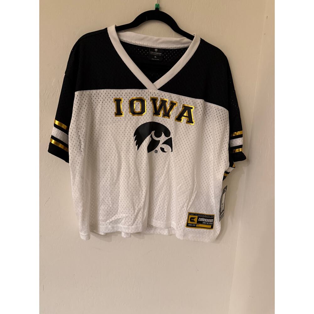 Iowa Hawkeyes Women's Colosseum Treasure Football Jersey-Size XL -NWT Retail $49